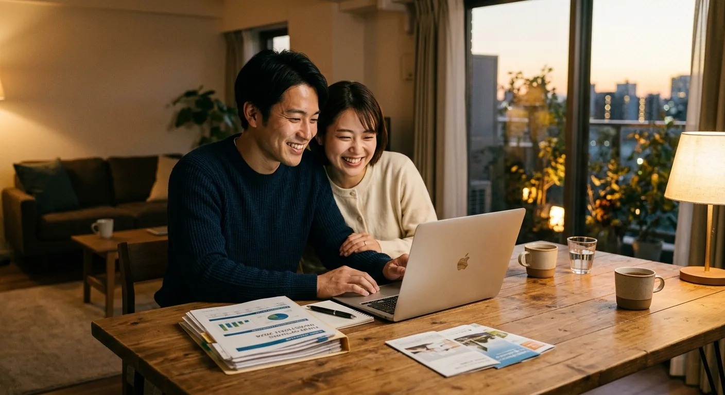 投資信託を選んで決断する日本人カップル